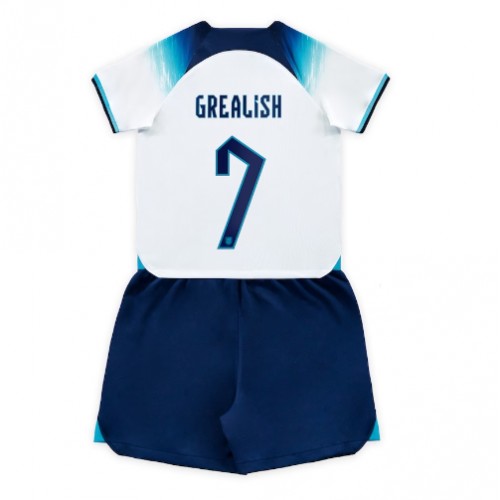 Dres Engleska Jack Grealish #7 Domaci za djecu SP 2022 Kratak Rukav (+ kratke hlače)